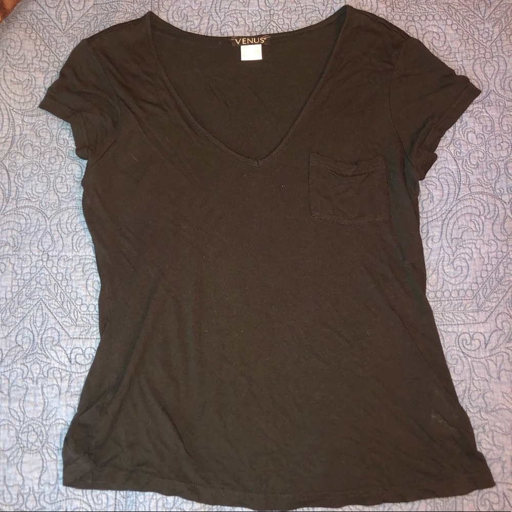 Black V-neck
